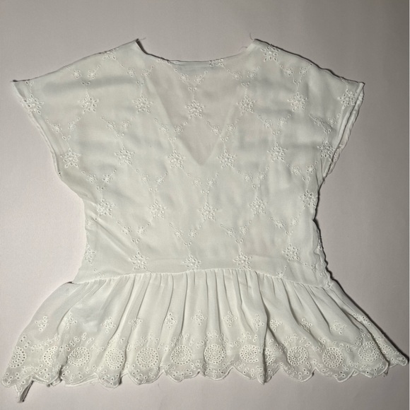 ZARA WHITE EMBROIDERED BLOUSE - Picture 2 of 3